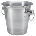 Aluminium Wine Cooler Bucket With Ring Hdls  3.25Ltr - Genware 004
