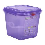 Purple Allergen Storage Container 1/6GM 150mm Deep 2.6L