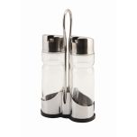 Genware Oil & Vinegar Set With Stand