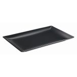 Luna Rect. Coupe Plate 30X20cm Black Stoneware Pack of 6