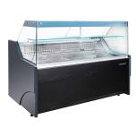 Blizzard BFG150BK - Flat Glass Serve Over Refrigerated Counter 1590W - Black
