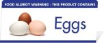 Allergen Warning Buffet Tent Notices "This Product Contains Eggs" BT007