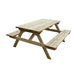 Wooden Picnic Bench 5ft - 6 Seater