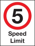 5 mph speed Limit .  600x400mm W/M