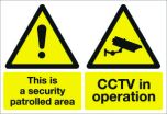 This Area is Patrolled/CCTV In Operation. 300x400mm. Exterior