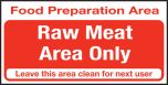 Food prep area. Raw food only. 100x200mm. S/A