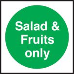 Salad & fruits only. 100x100mm. Self Adhesive Vinyl