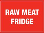 Raw Meat Fridge. 150x200mm. Self Adhesive Vinyl