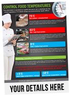 A4 Personalised Control Food Temperatures Notice. S/A. Pack of 20