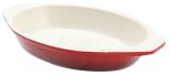 Red Cast Iron Oval Dish 20 x 15 x 4 cm - 1.5 Litre Sunnex CST20R