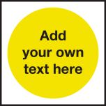 Hazard & Warning Create Your Own Catering Sign - Add Your Own Text 100x100mm