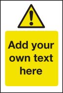 Hazard & Warning - Create Your Own Catering Sign - Add Your Own Text 300x200mm