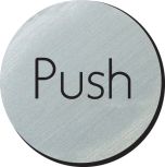 Push 75mm disc silver finish