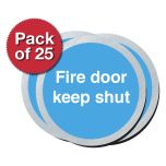 Fire Door Keep Shut 75mm Stainless Steel Disc. Pack of 25