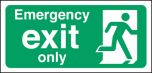 Emergency exit man right. 150x300mm F/P
