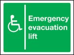 Disabled emergency evacuation lift. 300x400mm S/A
