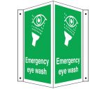 Emergency Eye Wash Projecting Notice 300x220x170mm