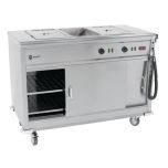 Parry MSB12 - Mobile Servery / Hot Cupboard With Bain Marie Top