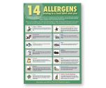The 14 Food Allergens Guide for Staff Poster - Self Adhesive Vinyl FAN018