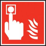 Fire alarm symbol. 100x100mm F/P