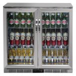 Polar GL008 Back Bar Cooler with Hinged Doors in Stainless Steel 208Ltr
