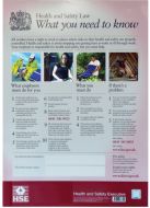 Health & Safety Law Poster. A3 Size 