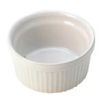 White Souffle Dish Ceramic 15 x 6.5cm / 0.75 Ltr