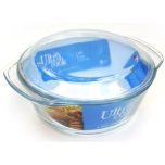 Ultracook Round Glass Casserole Dish With Lid 0.7 Ltr