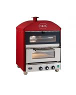 King Edward PK1W Pizza King Oven - Single Deck With Warmer - Red