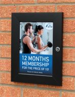 30"x40" (762x1016mm) Silver Lockable poster frame.