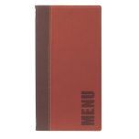 Contemporary Long Menu Holder Wine Red 4 Page - Genware