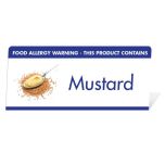 Allergen Warning Buffet Tent Notice "This Product Contains Mustard" BT0013