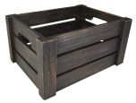 Black Washed Wooden Display Crate NAT-1014B