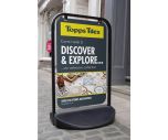 Pavement Display Sign with Graphics Swinger 3000 Panel 588x917mm. (White or Black)