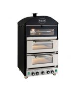 King Edward PK2W Pizza King Oven - Double Deck With Warmer - Black