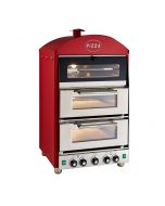 King Edward PK2W Pizza King Oven - Double Deck With Warmer - Red