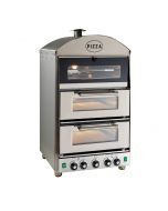 King Edward PK2W-SS Pizza King Oven - Double Deck With Warmer - Stainless Steel