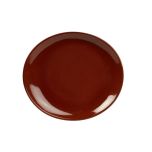 Terra Stoneware Rustic Red Oval Plate 21x19cm - pk 6