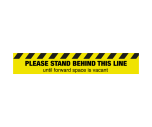Please Stand Behind This Line - Floor Graphic Sticker - Coronavirus