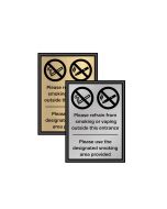 Please Refrain From Smoking or Vaping Notice - A4 Framed