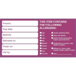 50x100mm Removable Product/Allergen Label (500) - Genware