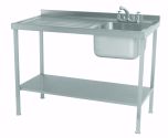 Parry Single Bowl Left Hand Drainer Sink - Stainless Steel L1200 x W600 x W900 - SINK1260L