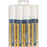 Chalkmarkers 4 Pack White Large - Genware