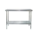 Simply Stainless Flat Pack Centre Table SS012400 - 12400(W) x 600(D) 900(H) mm