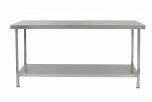 Parry FTAB - Stainless Steel Flatpack Table With Shelf - 600(W) x 700(D) x 900(H) mm