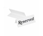 White Reserved Table Sign For Restaurants / Cafes / Pubs - Pack of 5