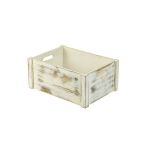 Wooden Crate White Wash Finish 41 x 30 x 18cm - Genware