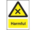 Harmful safety sign 200x150mm self-adhesive