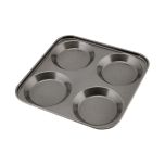 Carbon Steel Non-Stick 4 Cup York. Pudd Tray - Genware