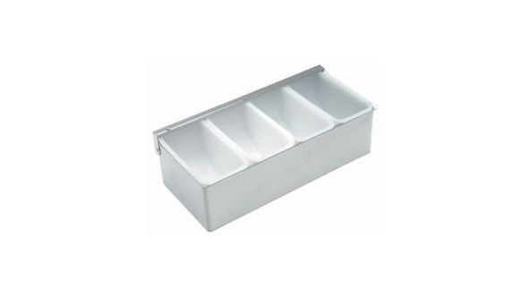 Stainless Steel Dispenser 4 Compartment - Genware